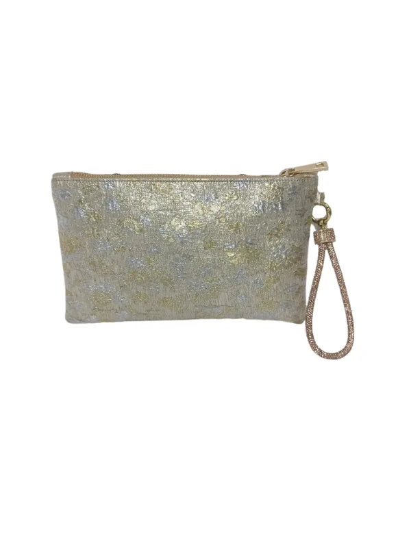 Clutch fiesta dorado floral Rosalia trasera
