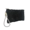 Clutch fiesta negro floral Ofelia lateral