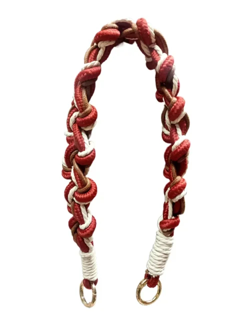 Asa para bolso trenzada roja