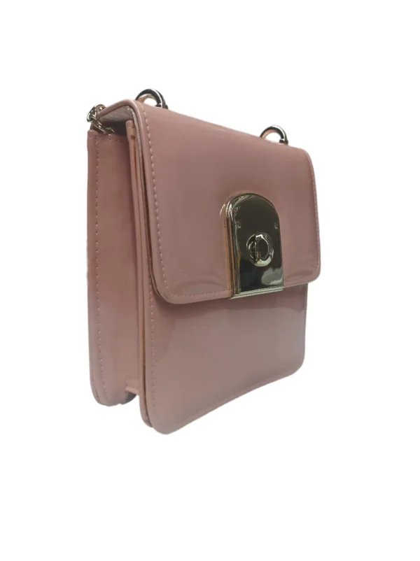 Bolso bandolera rosa pastel lateral
