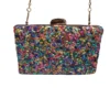Clutch de pedrería multicolor