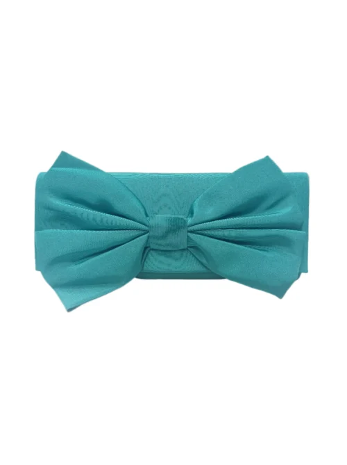 Clutch lazo azul turquesa