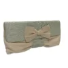 Clutch lazo en verde y beige