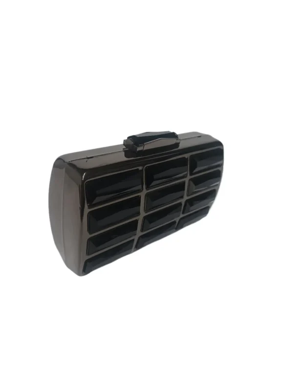Clutch negro con cristales lateral