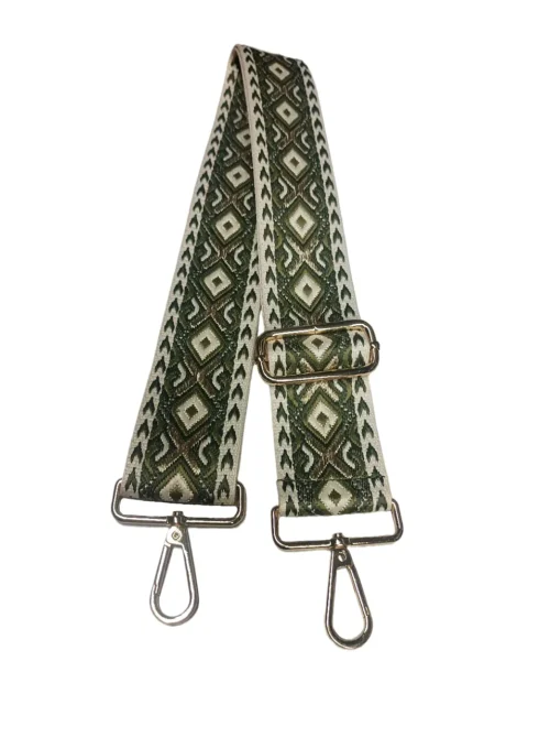 Correa De Bolso Étnica Verde