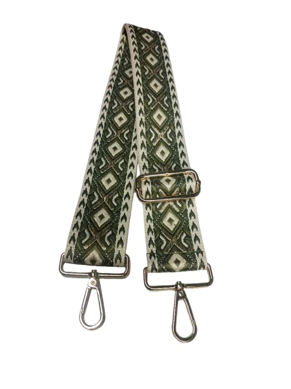 Correa De Bolso Étnica Verde