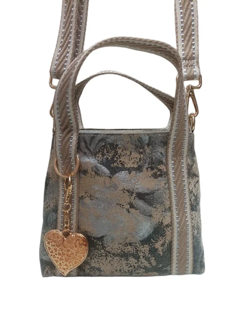 Bolso Milano Metalizado Plata Beig de Sofia Zhar
