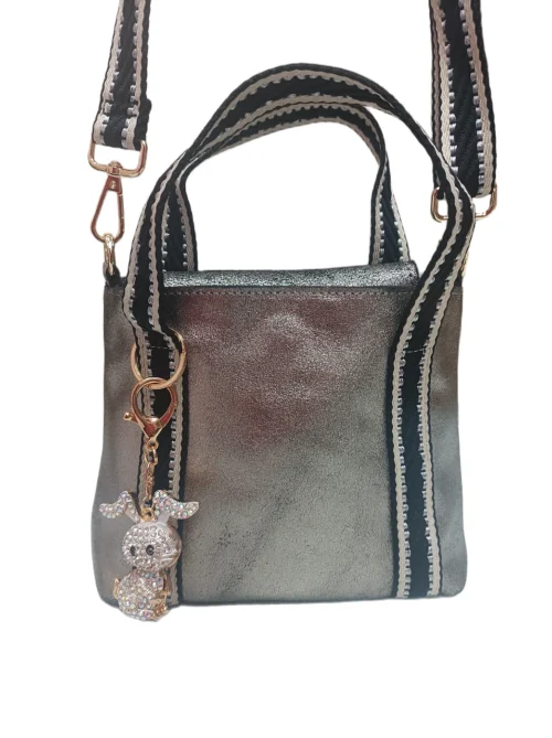 Bolso Milano Metalizado Plomo de Sofia Zhar