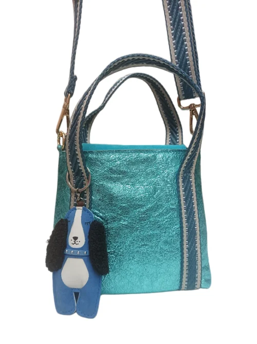 Bolso Milano Metalizado Turquesa de Sofia Zhar
